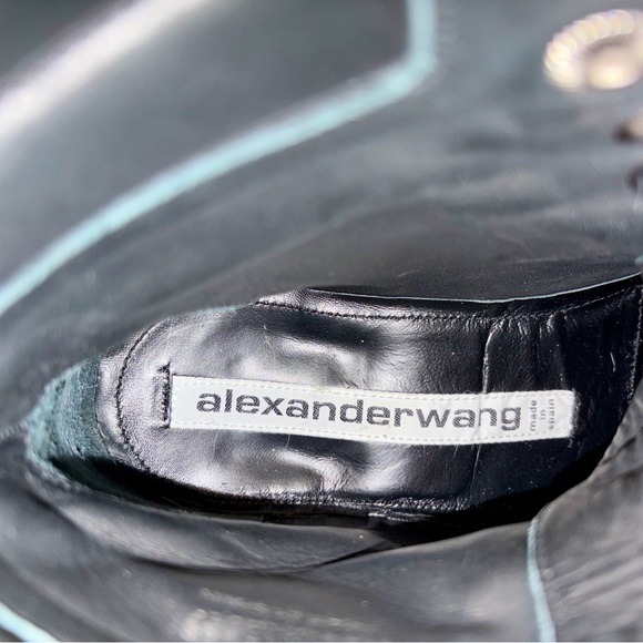 Alexander Wang Black Combat Boots sz 36.5. - Picture 12 of 13